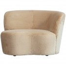 WOOOD STONE SMALL SOFA LEFT IMITATION FUR NATUREL thumbnail