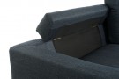 COUCH POLYESTER METAL 300X160X85 BLUE thumbnail