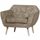 WOOOD ROCCO ARMCHAIR IN CHENILLE FABRIC - NATURE thumbnail