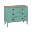 COMMODE TURQUOISE WOOD 93 X 38 X 78 CM thumbnail