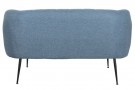 COUCH POLYESTER METAL 129X75X73 BLUE thumbnail