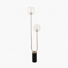 FLORENCE BLACK AND GLASS FLOOR LAMP thumbnail