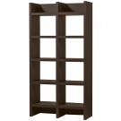 WOOOD TIMO OPEN CABINET MDF DARK BROWN 195x100x40CM thumbnail