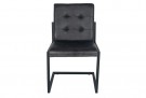 ARLO STEEL GREY LEATHER DINING CHAIR thumbnail