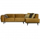 WOOOD STATEMENT CORNER SOFA RIGHT VELVET HONEY YELLOW thumbnail