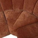WOOOD MOJO CORNER SOFA RIGHT WOVEN RIB FABRIC RUST BROWN thumbnail