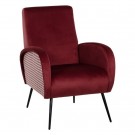 Lenestol bordeaux stoff-metall 68x97x86 thumbnail