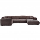 WOOOD CLOUD CORNER SOFA LEFT WOVEN CHENILLE WARM BROWN thumbnail