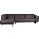 WOOOD STATEMENT CORNER SOFA LEFT GREY thumbnail