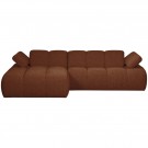 WOOOD MOJO CHAISE LONGUE LEFT BOUCLÉ RUST BROWN MELANG thumbnail