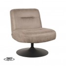 TRENDCOLLECTION ELI LOUNGE CHAIR TAUPE MICRO SUEDE thumbnail