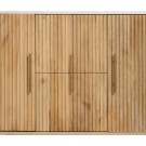 Skjenk natur hvit marmor/tre 150x50x75cm  thumbnail