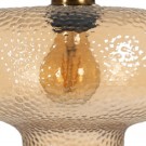 CEILING LAMP CARAMEL METAL-GLASS 26 X 26 X 15 CM thumbnail