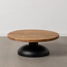 MAIN TABLE NATURAL-BLACK WOOD-IRON ROOM 90 X 90 X 35 CM thumbnail