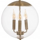 CEILING LAMP GOLD METAL / GLASS LIGHTING 30 X 30 X 30 CM thumbnail
