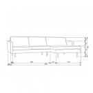 BePureHome RODEO CHAISE LONGUE RIGHT COGNAC thumbnail