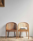 Mosso spisestol - polert teak - lys brun med rotting thumbnail