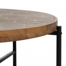 COFFE TABLE NATURAL-BLACK METAL-WOOD 89 X 89 X 42,50 CM thumbnail