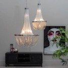 Taklampe i sølvfarget metall 50x50x90 thumbnail