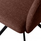 WOOOD FENNE SWIVEL DINING CHAIR WOVEN FABRIC CHESTNUT thumbnail