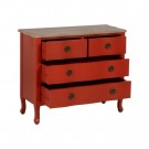 COMMODE TERRACOTTA WOOD 93 X 38 X 78 CM thumbnail