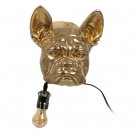 WALL LAMP BULL DOG GOLD RESIN LIGHTING 28 X 26,50 X 23 CM thumbnail