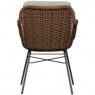 2stk, Rio dining chair metal/wicker walnut/sand thumbnail