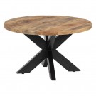 MAIN TABLE NATURAL-BLACK WOOD-IRON MANGO 80 X 80 X 45 CM thumbnail
