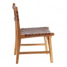 Spisestol brunt teak tre-skinn 56x48x80 thumbnail