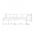 WOOOD RODEO CORNER SOFA LEFT COGNAC thumbnail