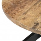 MAIN TABLE NATURAL-BLACK WOOD-IRON MANGO 80 X 80 X 45 CM thumbnail