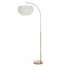 FLOOR LAMP WHITE-GOLD FEATHER LIGHTING 68 X 40 X 175 CM thumbnail