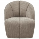WOOOD MOJO SWIVEL ARMCHAIR WOVEN RIB FABRIC DARK SAND thumbnail
