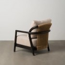 ARMCHAIR BLACK WEAVE-WOOD ROOM 70 X 77 X 72 CM thumbnail