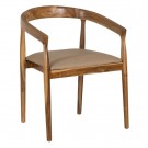 Spisestol natur-beige teak tre-skinn 54x51x70 thumbnail
