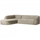 WOOOD SLOPING CORNER SOFA LEFT STRUCTURE VELVET WHEATFIELD thumbnail