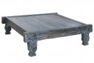 COFFEE TABLE TEAK 150X150X40 CARVED AZUL ROZADO thumbnail