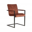 MILO DINING CHAIR RUST VELOUR thumbnail