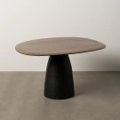 DINING TABLE BROWN WOOD-IRON ROOM 130 X 115 X 76 CM thumbnail
