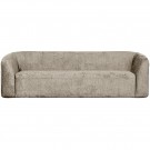 WOOOD SLOPING 3-SEATER SOFA STRUCTURE VELVET WHEATFIELD thumbnail