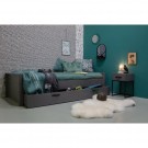 Morris Nattbord i furu med sort metallramme - leirjordfarge thumbnail