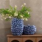 VASE BLUE CERAMIC DECORATION 34 X 34 X 45 CM thumbnail