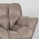 LOUNGE CHAIR IAN TAUPE MICROSUEDE thumbnail