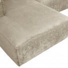 WOOOD BEAN CORNER SOFA LEFT STRUCTURE VELVET BUTTERMILK thumbnail