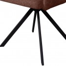 WOOOD FENNE SWIVEL DINING CHAIR WOVEN FABRIC CHESTNUT thumbnail