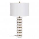 Bordlampe gull-hvit metall-marbel 39x39x69 thumbnail