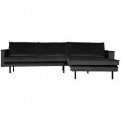 WOOOD RODEO CHAISE LONGUE RIGHT VELVET ANTHRACITE thumbnail