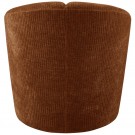 WOOOD MOJO SWIVEL ARMCHAIR WOVEN RIB FABRIC RUST BROWN thumbnail