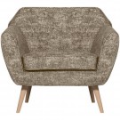 WOOOD ROCCO ARMCHAIR IN CHENILLE FABRIC - NATURE thumbnail