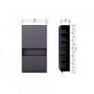 WOOOD Finca buffet / oppbevaringsskap 110cm furu dyp svart [fsc] thumbnail